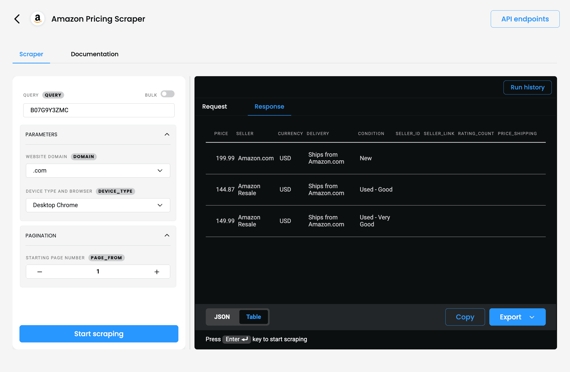 Amazon Prices Scraping with Smartproxy eCommerce Scraping API