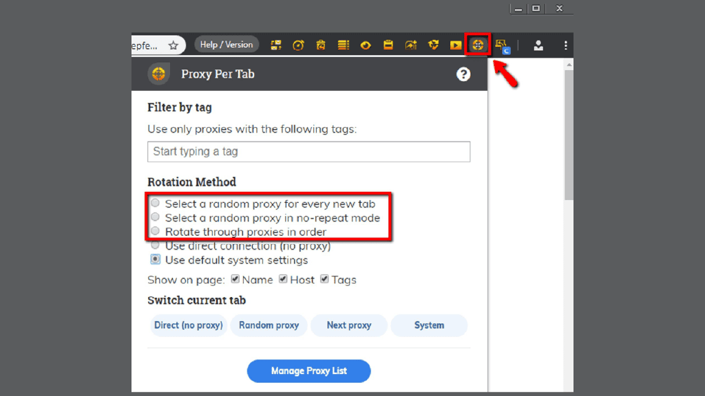 Insomniac browser proxy configuration