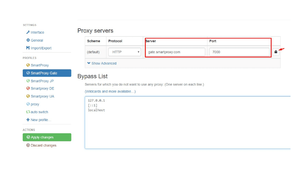 smartproxy configuration-switchyomega-step5