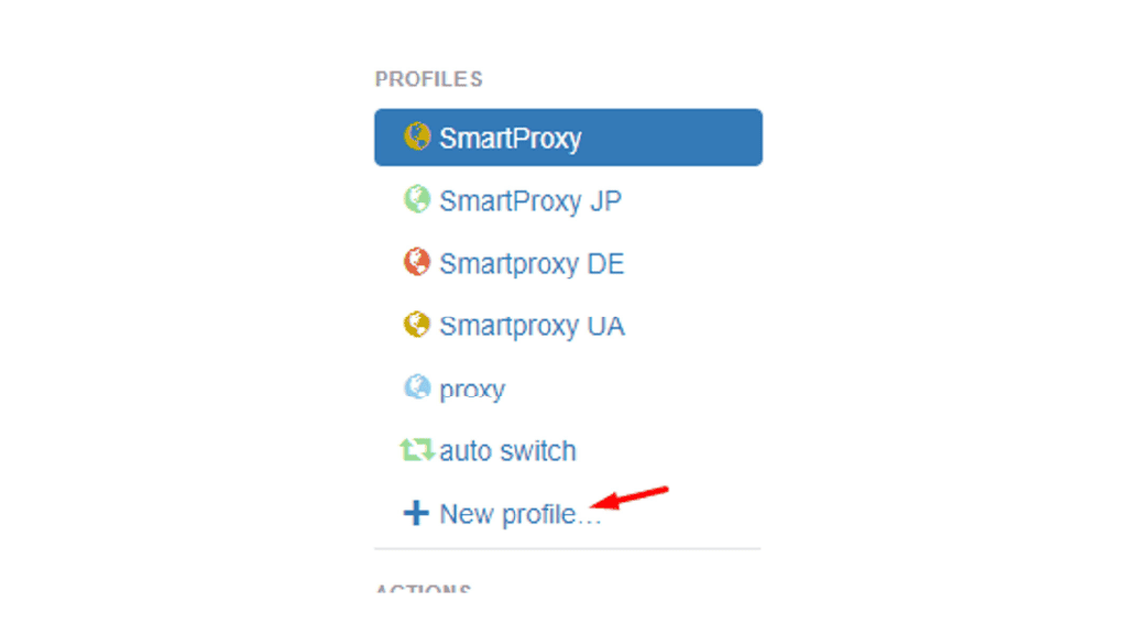 smartproxy configuration-switchyomega-step2