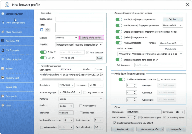 Setting up proxies with XLogin anti-detect browser