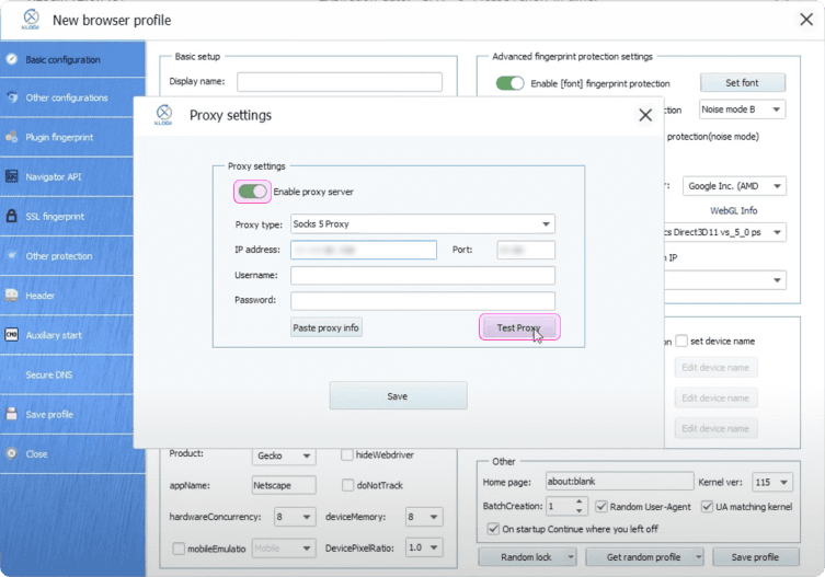 Setting up proxies with XLogin anti-detect browser