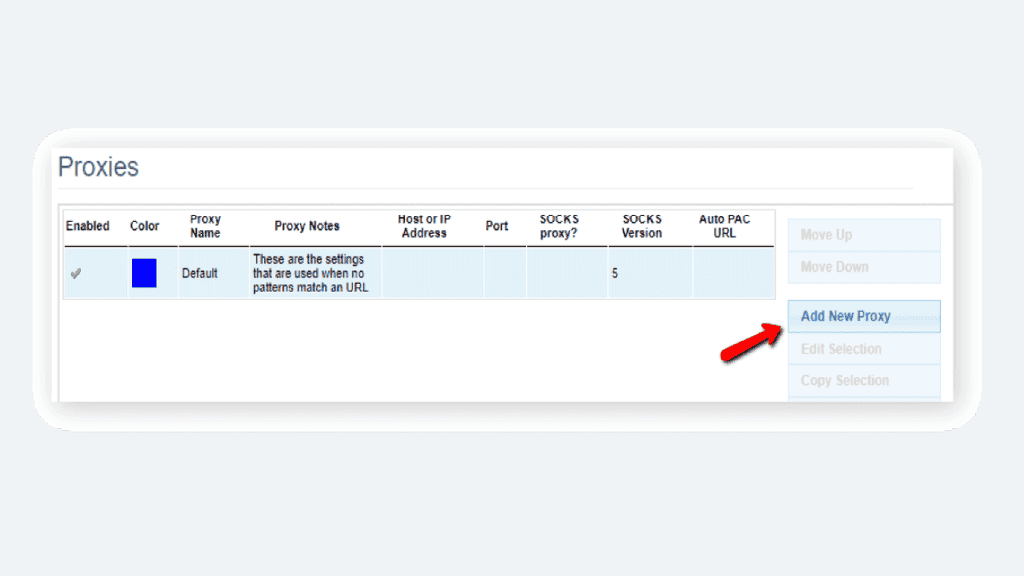 smartproxy configuration on foxyproxy3