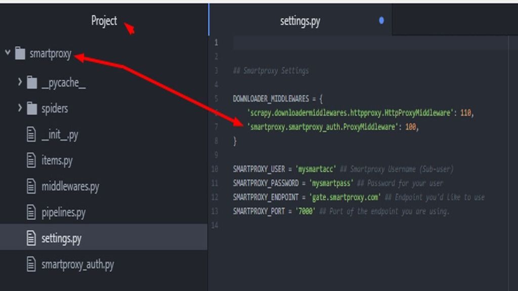 Smartproxy proxy Middleware